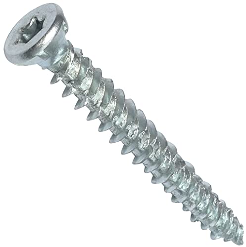 AERZETIX - C48381 - Satz von 100 Schraubanker betonschrauben ankerschrauben direkt für beton Ø7.5x62mm senkkopf konisch - mit abdruck stern T30 - direkte befestigung ohne dübel von AERZETIX