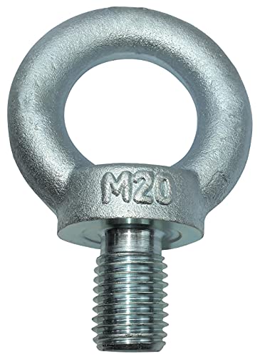 AERZETIX - C49760 - Ringschrauben - M20 - Ring Kranösen - verzinkter Stahl - Metrisches Gewinde - DIN 580-1200kg - Farbe Silber von AERZETIX