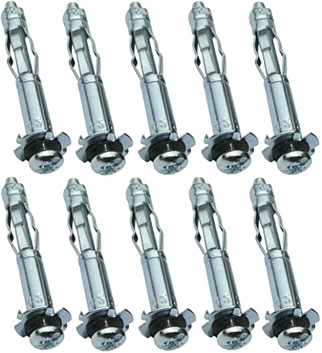 AERZETIX - C49942 - Satz von 10 - Spreizdübel - hohlraumdübel - Ø8x46mm - für hohlkörper gipsplatte - mit schraube M4x53mm - für trockenbau befestigun von AERZETIX