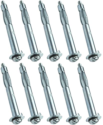 AERZETIX - C49943 - Satz von 10 - Spreizdübel - hohlraumdübel - Ø8x60mm - für hohlkörper gipsplatte - mit schraube M4x66mm - für trockenbau befestigun von AERZETIX