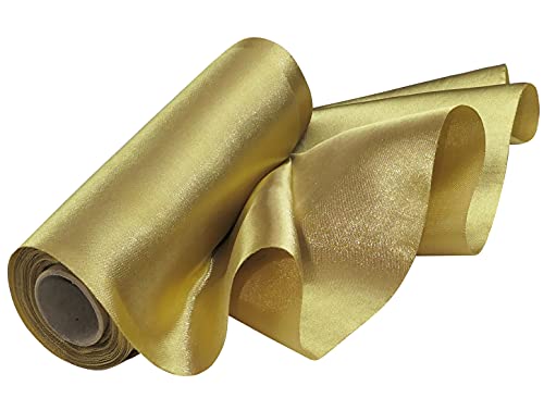 AERZETIX - C50576 - Satin stoff weicher glänzender - 16cm x 8.5 meter - gold - tischläufer - kreative projekte nähkunst geschenkverpackung zur geburtstagsfeier von AERZETIX