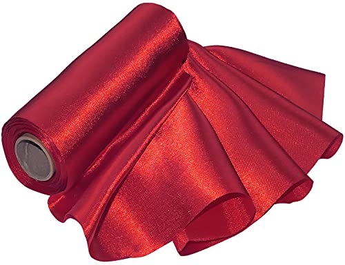 AERZETIX - C50577 - Satin Stoff weicher glänzender - 16cm x 8.5 Meter - rot - tischläufer - kreative projekte nähkunst Geschenkverpackung zur Geburtstagsfeier von AERZETIX