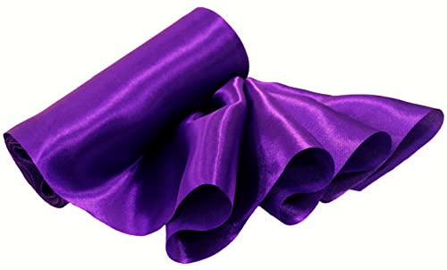 AERZETIX - C50584 - Satin stoff weicher glänzender - 16cm x 8.5 meter - lila - tischläufer - kreative projekte nähkunst geschenkverpackung zur geburtstagsfeier von AERZETIX