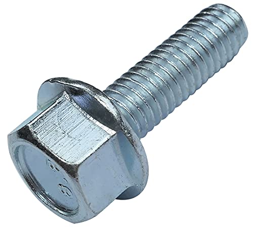 AERZETIX - C52321 - Satz von 10 - Bolzen - flanschschraube mit sechskantkopf mit kragen - M6x20mm - DIN 6921 - härte 8.8 - aus verzinktem stahl - montageschrauben von AERZETIX