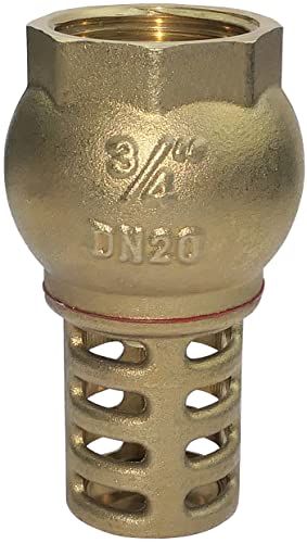 AERZETIX - C53434 - Rückschlagventil mit einteiligem sieb - 3/4'' zoll - fußventil - aus messing - für bewässerungssystem - bewässerungsanlage - wasserinstallation von AERZETIX