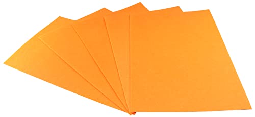 AERZETIX - C54318 - Satz von 5 Filzblätter/filzplatten/hartfilz/pressfilz/starrer Filz 190Х290x1 mm - zubehör für kreative hobbys und Dekoration - Farbe orange von AERZETIX