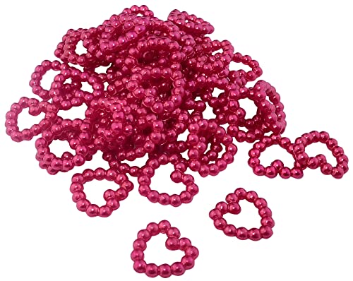 AERZETIX - C54583 - Satz von 45 x Herz aus perlen/perlenherzen - 11.5x11.5mm - farbe rot - kunstvolle dekoration schmuckherstellung heimwerker - aus kunststoff von AERZETIX