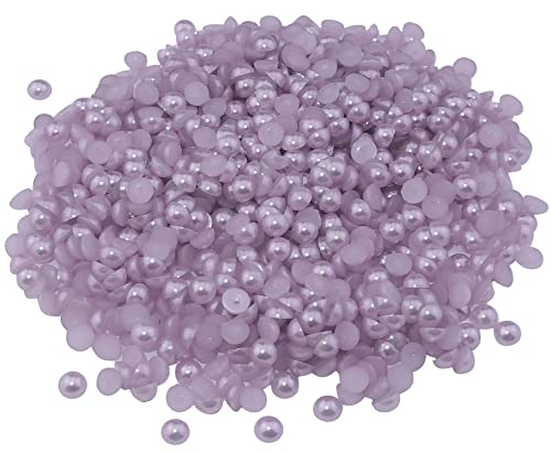 AERZETIX - C54616 - Dekoration perlen zum kleben halbkugelförmig künstliche Ø4mm - Farbe Lavendel - in Loser schüttung ca 1000 stück - für Dekoration Kunst heimwerken - aus Kunststoff von AERZETIX