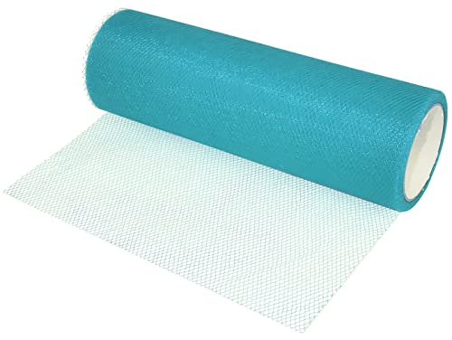 AERZETIX - C55266 - Rolle tüllnetz - tüllband 15 cm x 9 m - farbe : türkis - für konfektion nähen kleidung handwerk decoration - für besondere anlässe hochzeit taufe geburtstag von AERZETIX