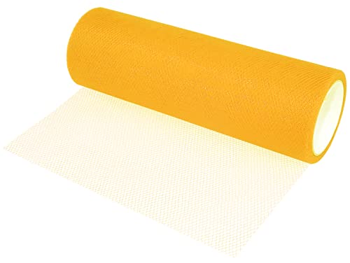 AERZETIX - C55267 - Rolle tüllnetz - tüllband 15 cm x 9 m - farbe : gelb - für konfektion nähen kleidung handwerk decoration - für besondere anlässe hochzeit taufe geburtstag von AERZETIX