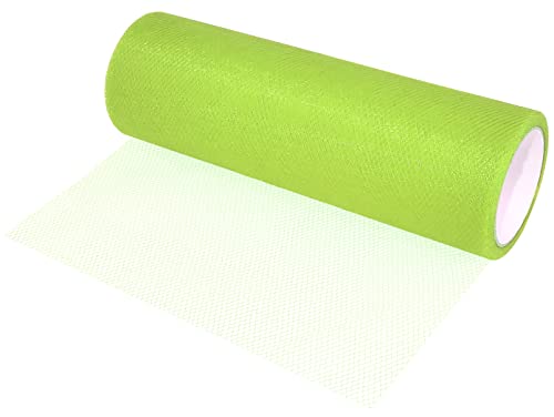 AERZETIX - C55268 - Rolle tüllnetz - tüllband 15 cm x 9 m - farbe : hellgrün - für konfektion nähen kleidung handwerk decoration - für besondere anlässe hochzeit taufe geburtstag von AERZETIX