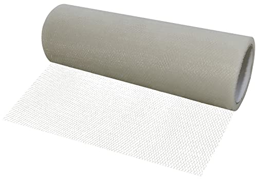 AERZETIX - C55270 - Rolle tüllnetz - tüllband 15 cm x 9 m - farbe : hellgrau - für konfektion nähen kleidung handwerk decoration - für besondere anlässe hochzeit taufe geburtstag von AERZETIX