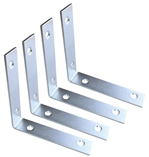 AERZETIX - C56658 - Satz von 4 Befestigungswinkel in '' L '' 80x16x2mm mit 4 löcher - winkel für stuhl - wandwinkel - winkel montagewinkel bei 90° - aufhängeschienen - aus verzinktem stahl AERZETIX - C56658 - Satz von 4 Befestigungswinkel in '' L '' 80x16x2mm mit 4 löcher - winkel für stuhl - wandwinkel - winkel montagewinkel bei 90° - aufhängeschienen - aus verzinktem stahl von AERZETIX