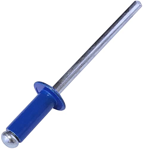 AERZETIX - C57102 - Set mit 50 Blindnieten Ø4x10 mm farbe blau RAL 5010 - aus stahl/aluminium - pop-niet mit dornbruch von AERZETIX
