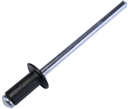AERZETIX - C57149 - Satz von 50 Blindnieten blindniet Ø4x8 mm schwarz RAL 9005 - aus stahl aluminium - popnieten mit bruchfest stange - montage von metallteilen AERZETIX - C57149 - Satz von 50 Blindnieten blindniet Ø4x8 mm schwarz RAL 9005 - aus stahl aluminium - popnieten mit bruchfest stange - montage von metallteilen von AERZETIX