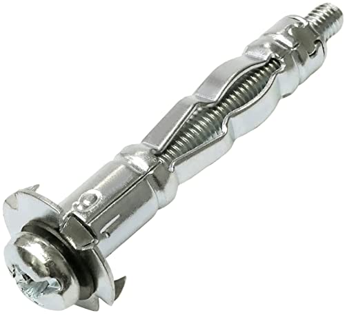 AERZETIX - C57423 - Set mit 10 Spreizdübeln Ø8x38 mm für gipskartonplatten hohlkörper aus Metall - mit M4-Schrauben - Befestigung in trockenbauwänden - silberfarben von AERZETIX