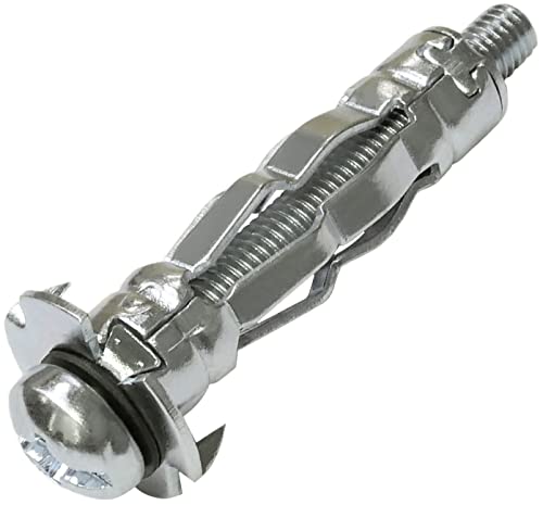 AERZETIX - C57426 - Set mit 10 Spreizdübeln Ø10x37 mm für gipskartonplatten hohlkörper aus Metall - mit M5-Schrauben - Befestigung in trockenbauwänden - silberfarben von AERZETIX