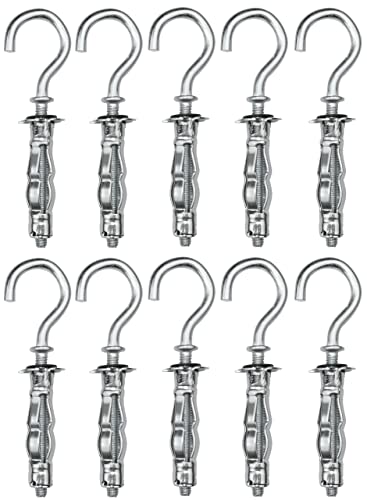 AERZETIX - C57883 - Satz mit 10 - Dübel spreizung Ø8x32mm mit haken scharnierstift schraube M4 - für gipskarton hohlräume trockenbau - stahl - verzinkung Cr3+ AERZETIX - C57883 - Satz mit 10 - Dübel spreizung Ø8x32mm mit haken scharnierstift schraube M4 - für gipskarton hohlräume trockenbau - stahl - verzinkung Cr3+ von AERZETIX