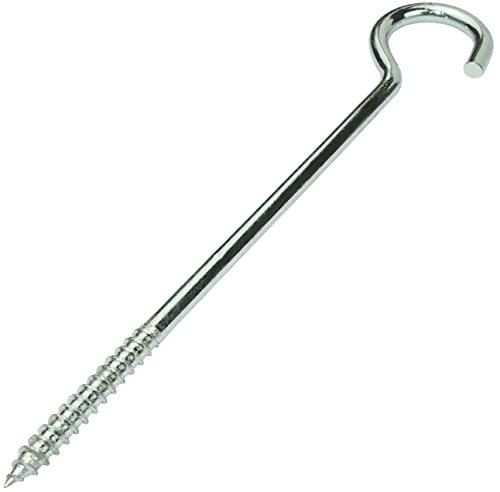 AERZETIX - C57981 - Set mit 25 Haken abgewinkelte augenschrauben zum schrauben Ø4x80mm in form C - offener haken mit selbstschneidender schraube - aus verzinktem stahl - farbe silber AERZETIX - C57981 - Set mit 25 Haken abgewinkelte augenschrauben zum schrauben Ø4x80mm in form C - offener haken mit selbstschneidender schraube - aus verzinktem stahl - farbe silber von AERZETIX