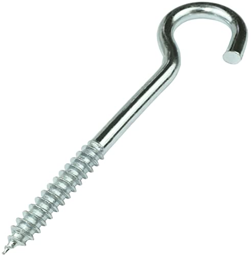 AERZETIX - C57983 - Set mit 25 Haken abgewinkelte augenschrauben zum schrauben Ø5x50mm in form C - offener haken mit selbstschneidender schraube - aus verzinktem stahl - farbe silber AERZETIX - C57983 - Set mit 25 Haken abgewinkelte augenschrauben zum schrauben Ø5x50mm in form C - offener haken mit selbstschneidender schraube - aus verzinktem stahl - farbe silber von AERZETIX