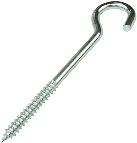 AERZETIX - C57984 - Set mit 25 Haken abgewinkelte augenschrauben zum schrauben Ø5x60mm in form C - offener haken mit selbstschneidender schraube - aus verzinktem stahl - farbe silber AERZETIX - C57984 - Set mit 25 Haken abgewinkelte augenschrauben zum schrauben Ø5x60mm in form C - offener haken mit selbstschneidender schraube - aus verzinktem stahl - farbe silber von AERZETIX