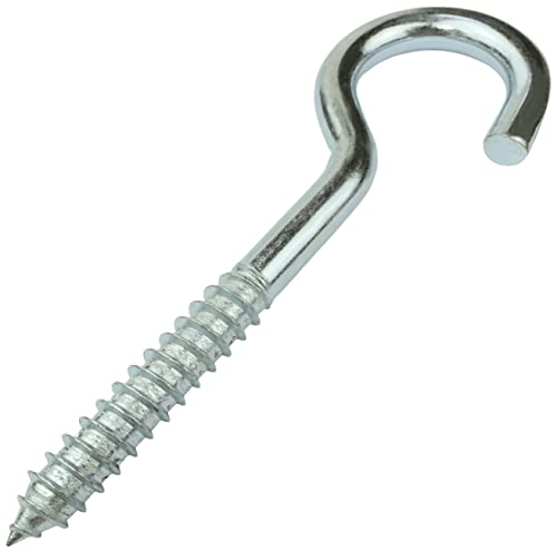 AERZETIX - C58001 - Set mit 5 Haken abgewinkelte augenschrauben zum schrauben Ø10x75mm in form C - offener haken mit selbstschneidender schraube - aus verzinktem stahl - farbe silber AERZETIX - C58001 - Set mit 5 Haken abgewinkelte augenschrauben zum schrauben Ø10x75mm in form C - offener haken mit selbstschneidender schraube - aus verzinktem stahl - farbe silber von AERZETIX