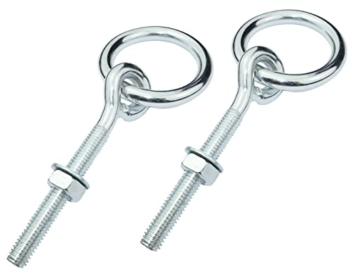 AERZETIX - C58293 - Satz mit 2 Ringen stabilen mit mutter und unterlegscheibe M10x83mm - augenschraube mit ring für vorhängeschloss - metrisches gewinde - stahl - fixierung wand decke AERZETIX - C58293 - Satz mit 2 Ringen stabilen mit mutter und unterlegscheibe M10x83mm - augenschraube mit ring für vorhängeschloss - metrisches gewinde - stahl - fixierung wand decke von AERZETIX