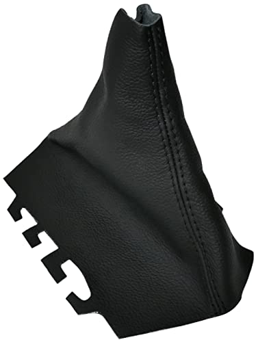 AERZETIX - C59343 - Schalthebelmanschette aus echtem schwarzem leder - kompatibel mit Seat Ibiza 6L 2002-2008 - farbe: schwarz mit schwarz nähten - für manuelles getriebe von AERZETIX