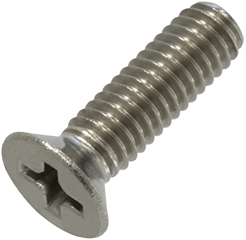 AERZETIX - C59494 - Satz von 20 Metallschrauben M4x14 mm mit senkkopf - PH2-schlitz - DIN 965 - edelstahl A2 - metrisches standardgewinde - schraubendreher für die montage befestigung von AERZETIX