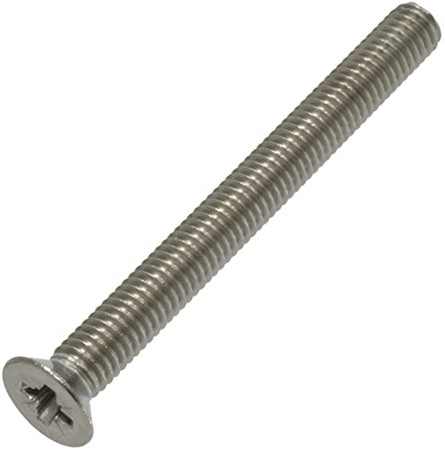 AERZETIX - C59574 - Satz von 5 Metallschrauben M6x60 mm mit senkkopf - PH3-schlitz - DIN 965 - edelstahl A2 - metrisches standardgewinde - schraubendreher für die montage befestigung von AERZETIX