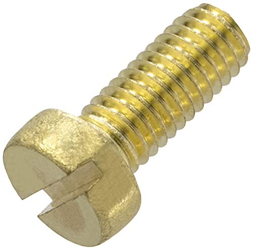 AERZETIX - C60081 - Satz von 10 Metallschrauben mit zylinderkopf M5x12 mm mit schlitz S - verbindungsbolzen - DIN 84 - aus messing - schraubendreher spannen AERZETIX - C60081 - Satz von 10 Metallschrauben mit zylinderkopf M5x12 mm mit schlitz S - verbindungsbolzen - DIN 84 - aus messing - schraubendreher spannen von AERZETIX