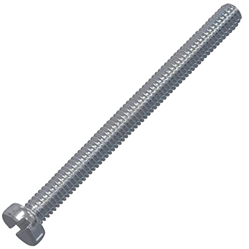 AERZETIX - C60166 - Satz von 20 Metallschrauben mit zylinderkopf M4x45 mm mit S-schlitz - verbindungsbolzen - DIN 84 - härte 4.8 - aus verzinktem stahl - silberfarben AERZETIX - C60166 - Satz von 20 Metallschrauben mit zylinderkopf M4x45 mm mit S-schlitz - verbindungsbolzen - DIN 84 - härte 4.8 - aus verzinktem stahl - silberfarben von AERZETIX
