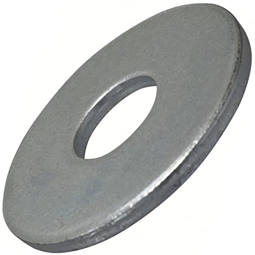 AERZETIX - C62087 - Satz von 20 Flache unterlegscheiben breiten - beilagscheiben - M14x43.6mm H 3mm - DIN9021 - aus verzinktem stahl - farbe silber - montage bolzen schraube mutter befestigung von AERZETIX