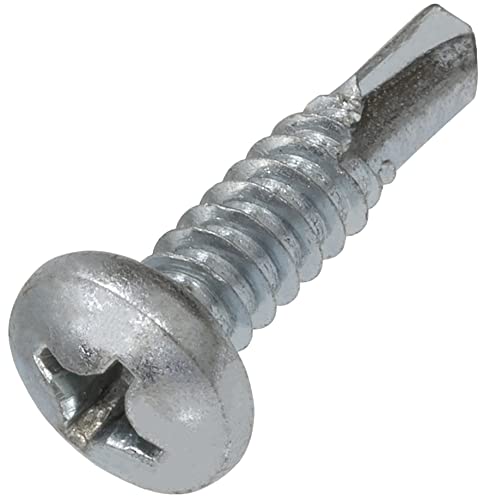 AERZETIX - C62453 - Satz von 25 Blechschrauben selbstbohrende - mit zylindrisch linsenkopf - Ø6.3x25mm - DIN 7504 N - aus verzinktem stahl - mit fußabdruck PH kreuzschlitz - farbe : silber von AERZETIX