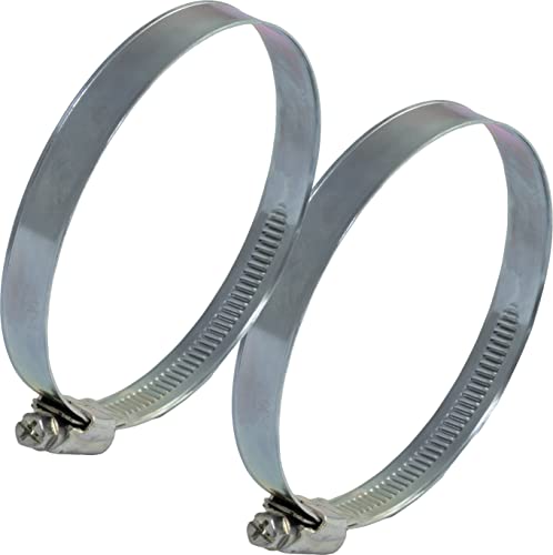 AERZETIX - C63677-2er-Set Schraubschellen 70-90 mm verstellbar - breite 12 mm - aus verzinktem stahl - silberfarben - autoanschluss garten wasser schlauch wasserschlauch bewässerung von AERZETIX