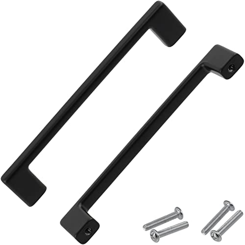 AERZETIX - C63897-2er-Set Möbelgriffe achsabstand 96 mm - für schrank wandschrank schublade einrichtung dekoration küche wohnzimmer montage - aus metall - finish matt schwarz von AERZETIX