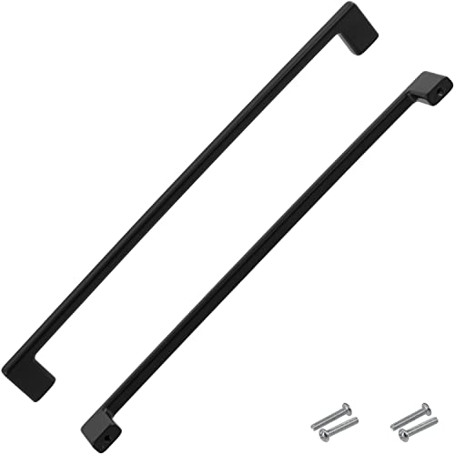 AERZETIX - C63901-2er-Set Möbelgriffe achsabstand 224 mm - für schrank wandschrank schublade einrichtung dekoration küche wohnzimmer montage - aus metall - finish matt schwarz von AERZETIX