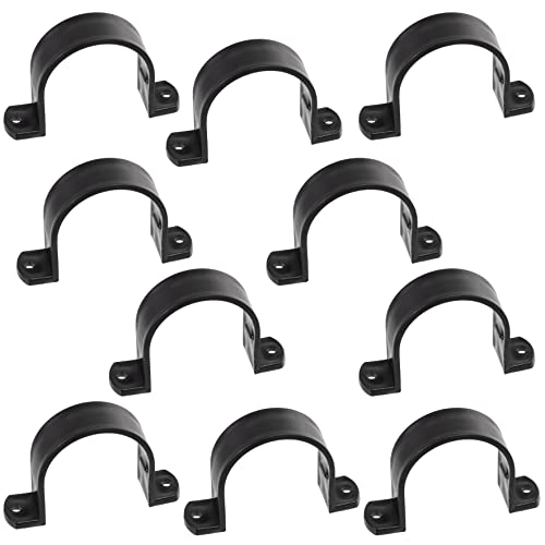 AERZETIX - C64964-10er-Set U-Schellen mit 2 löchern für Ø50-mm-rohre - kunststoff - DIN3016 - kabelbinder mit drahthalter zur wandmontage zum anschrauben - farbe schwarz AERZETIX - C64964-10er-Set U-Schellen mit 2 löchern für Ø50-mm-rohre - kunststoff - DIN3016 - kabelbinder mit drahthalter zur wandmontage zum anschrauben - farbe schwarz von AERZETIX