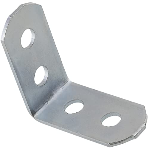 AERZETIX - C65774 - Satz von 50 Verbindungswinkeln 30x30x15x1.5 mm rechtwinklig mit 4 löchern - montagebügel befestigung verstärkung regalböden möbel holz - aus verzinktem stahl - silberfarben von AERZETIX