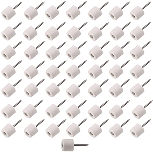 AERZETIX - C65848 - Satz von 50 Regalbodenträger zum nagel Ø10 mm x 21 mm - regalboden - farbe weiß - aus kunststoff - aufbewahrung befestigung bibliotheksmöbel schrank schublade von AERZETIX