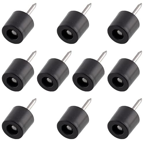 AERZETIX - C65849 - Satz von 10 Regalbodenträger zum nagel Ø9 mm x 19 mm - regalboden - farbe schwarz - aus kunststoff - aufbewahrung befestigung bibliotheksmöbel schrank schublade von AERZETIX