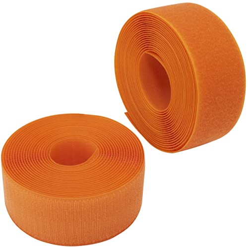 AERZETIX - C66000 - Klettband/-rolle 50 mm 5 meter - organizer/kabelbinder - band für kleidersäcke - aus polyamid und polyester - farbe: orange von AERZETIX