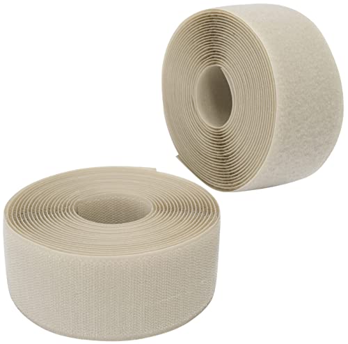 AERZETIX - C66006 - Klettband/-rolle 50 mm 5 meter - organizer/kabelbinder - band für kleidersäcke - aus polyamid und polyester - farbe: hellbeige von AERZETIX