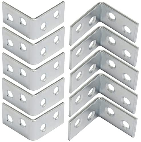 AERZETIX - C67333 - Satz von 10 Befestigungswinkel in '' L '' 25x14x2mm mit 4 löcher - winkel für stuhl - wandwinkel - winkel montagewinkel bei 90° - aufhängeschienen - aus verzinktem stahl AERZETIX - C67333 - Satz von 10 Befestigungswinkel in '' L '' 25x14x2mm mit 4 löcher - winkel für stuhl - wandwinkel - winkel montagewinkel bei 90° - aufhängeschienen - aus verzinktem stahl von AERZETIX