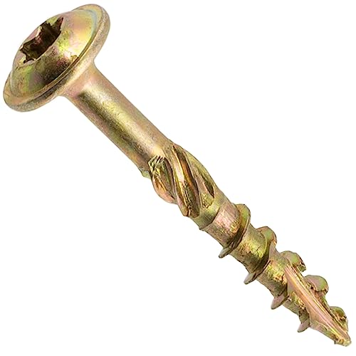 AERZETIX - C67437 - Satz von 50 Holzschrauben Ø4x30mm mit breitem, gewölbtem kopf - mit sternabdruck Т20 - aus verzinktem stahl - schreinerei, sperrholz, spanplatten, melaminplatten von AERZETIX