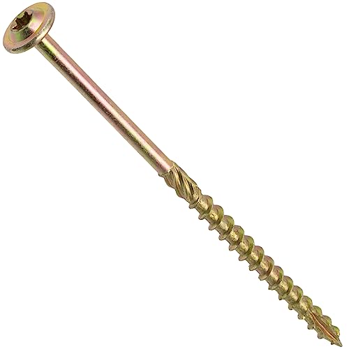 AERZETIX - C67449 - Satz von 50 Holzschrauben Ø5x100mm mit breitem, gewölbtem kopf - mit sternabdruck Т25 - aus verzinktem stahl - schreinerei, sperrholz, spanplatten, melaminplatten von AERZETIX