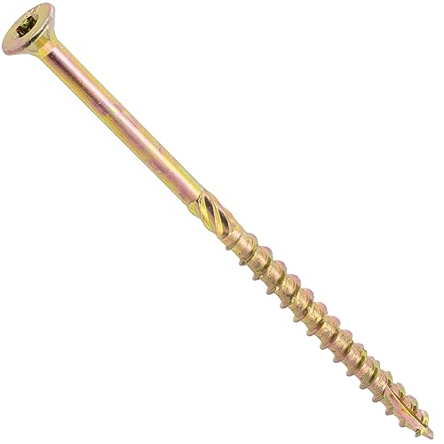 AERZETIX - C69176 - Satz von 25 Holzschrauben Ø8x150 mm mit senkkopf - sternform Т40 - aus verzinktem stahl - schreinerei sperrholz agglomerat melamin terrasse sparrenpaneele bastaings von AERZETIX