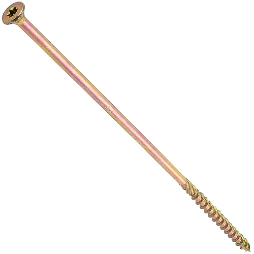 AERZETIX - C69190-10er-Set Holzschrauben Ø8x260 mm mit senkkopf - sternform Т40 - aus verzinktem stahl - schreinerei sperrholz agglomerat melamin terrasse sparrenpaneele bastaings von AERZETIX