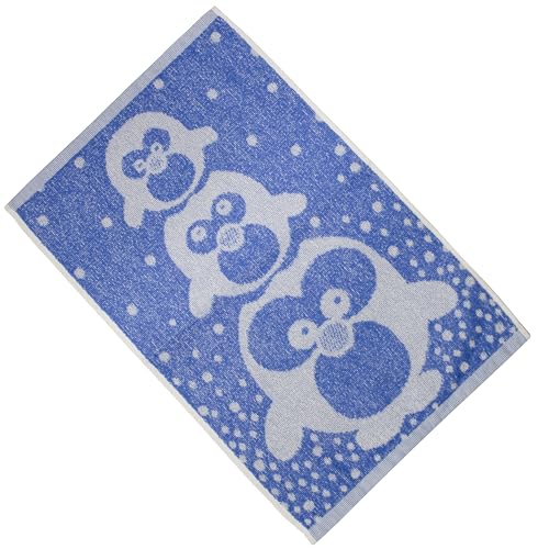 AERZETIX - C69833 - Handtuch 30x50 cm 100% Baumwolle 400 g m² Motiv Pinguin - Farbe blau - wischtuch, Textilien für Toilette, Bad, küche, sauberkeit, Absorption, gästehandtuch von AERZETIX