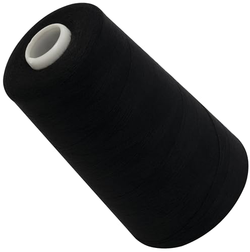 AERZETIX - C72914 - Nähgarnkonus 120 (40/2) 4000 m - aus polyester - konfektion, kurzwaren, garn, kordel, schnur, nähen, kleidung, faden - farbe schwarz von AERZETIX